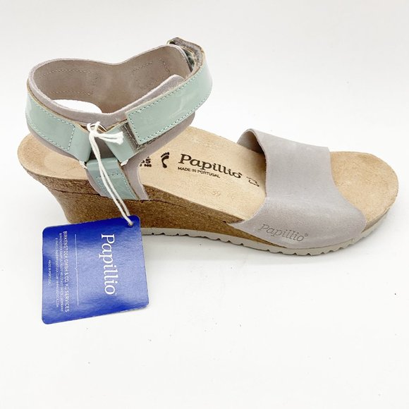 Birkenstock Grey Eve Suede Ankle Strap Sandals Narrow Fit